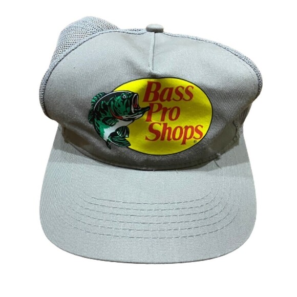 Bass Pro Shops Outdoors Fishing Gray Mesh Trucker Hat Cap Unisex One Size - Picture 1 of 5
